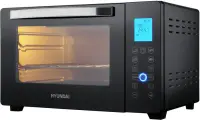 Мини-печь Hyundai MIO-HY096 28л. 1600Вт черный, Дисплей, Световой индикатор, Таймер, Конвекция