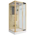 Душевая кабина, Niagara Luxe NG-7714, прозрачное стекло, низкий поддон, 100х90 см, золото