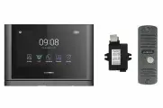 Комплект видеодомофона и вызывной панели COMMAX CDV-70MF (Темное серебро Black smog) / AVC 305 (Серебро) + Модуль XL
