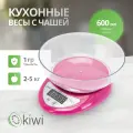 Кухонные весы с чашей 600 мл KIWI KKS-1153, электронные от 2г до 5 кг, точность 1гр.