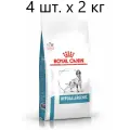 ROYAL CANIN HYPOALLERGENIC для взрослых собак при пищевой аллергии 2 кг х 4 шт