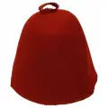 Колпак для бани 100% шерсть бордовый