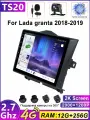 TS20 Магнитола Lada granta 2018-2019 Android 2din головное устройство мультимедиа 4G-SIM DSP, WiFi Bluetooth