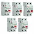 Устройство защитного отключения DV 2P 63А/ 30мА (AC) EKF AVERES 5 штук