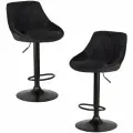 Стул барный Dobrin LOGAN BLACK (черный велюр (MJ9-101))(2 шт/уп)