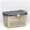 Корзина 47×36×27.5 см, серая