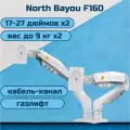 Настольный кронштейн для двух мониторов NB North Bayou F160, 17-27 до 9 кг, белый