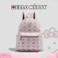 Новый рюкзак Sanrio Hello Kitty из искусственной кожи с героями мультфильмов, милые водонепроницаемые рюкзаки, студенческая сумка, детский подарок для девочек, рюкзак Kawaii, детские сумки, 27x14x31cm, Розовый, Унисекс