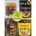 Набор Кронидов 4 упаковки Куриный суп + фасолевый суп + колбаски + говядина с макаронами