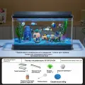 47 литровый аквариум 【вариант ландшафта с подсветкой для морской воды】55x30x29.4, черный