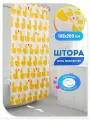 Штора для ванной Bacchetta Bath Duck 180х200 см текстильная, антибактериальная