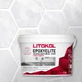 Эпоксидная затирка-клей LITOKOL EpoxyElite E.100 Супербелый 1 кг