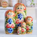 Матрешка деревянная детская традиционная развивающая игрушка 5 мест 18 см Орнамент