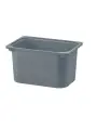 Контейнер для хранения с крышкой 28л, ящик для хранения пластиковый, графит, 3 штуки