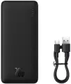 Внешний аккумулятор Baseus Airpow Fast Charge Power Bank 30000mAh 20W с кабелем USB - Type-C 3A 0.3m (PPQD010501) Черный