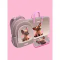 Школьный рюкзак для девочки ErichKrause ErgoLine 15L Frenchie + пенал + папка А4+