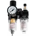 Фильтр регулятор ROSSVIK с манометром + лубрикатор FR+L, 1/4
