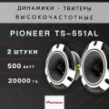 Рупора автомобильные, твитеры со встроенным фильтром Pioneer / Комплект из 2 штук / Высокочастотные динамики, 500 Вт.