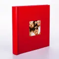 Фотоальбом, традиционный альбом с бумажными листами 27х29 см, 50 листов (100 страниц), фото на обложке, радость, красный, под уголки, для наклеивания GF 6370