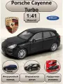 WELLY машинка металлическая коллекционная масштабная модель 1:38 Porsche Cayenne Turbo черный