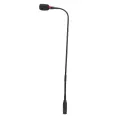 Gooseneck Microphone 23.2in Condenser 3 Pin Straight Plug Flexible with Indicator Windproof Cotton Aluminium Alloy for Government