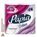 Бумага туалетная 4-слойная Papia Deluxe, белая, 16.1м, 4 рул/уп (5080736)