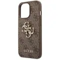 Guess для iPhone 13 Pro чехол PU 4G Big metal logo Hard Brown