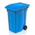 Контейнер для мусора 360 л на колесах, голубой