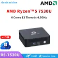 Мини - компьютер GenMachine AMD R5-7530U Windows 11 Pro 2*DDR4 3200Mhz Gaming Business Office Design Computer 32GB+512GB