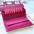 Lykke Blush Magenda Набор съемных спиц 7 см, 9 пар, Дерево, Кожаный чехол