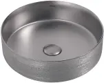 Раковина накладная круглая ABBER Bequem (AC2109BSM) серебро матовое