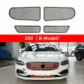 Для Volvo XC90 XC60 XC40 S90 S60 V90 2022 2021 2019 2018 2017 2016 2015 аксессуары для модификации решетка для предотвращения насекомых и песка Внешняя защита из нержавеющей стали, Модернизированная впускная решетка, S90-B-Model
