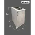 Шкаф кухонный VITAMIN, напольный, с варочной поверхностью, серый