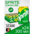 Sprite Lemon-Lime, 0.3 л, 24 шт, банка (газированный напиток Спрайт Лимон-Лайм, жб, классический)