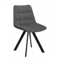 Комплект 2 шт. Стулья для кухни и офиса DikLine 229 поворотный, B28 ANTRACITE, ножки черные