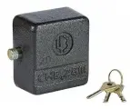 Замок навесной гаражный кирпич с закрытой дужкой ЧАЗ ВС 2-10, дужка 14мм
