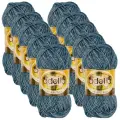 Пряжа Adelia Пряжа ADELIA CASUAL 72% хлопок, 28% акрил 10 шт.х50г 130м, 72 % хлопок, 28 % акрил, 500 г, 130 м, 10 шт., №09 синий