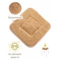 Сиденье на табурет 35х35 из овечьей шерсти Woollamb, цвет коричневый