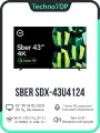 Телевизор Sber SDX-43U4124, экран 43 дюйма, 3840х2160, Салют ТВ, черный