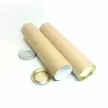 Тубус картонный с металлическими крышками D80х500 мм (внутри 80х480 мм), 8 шт.