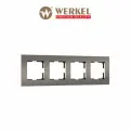 Рамка на 4 поста Werkel Slab W0042963, цвет бронза матовый