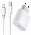 Комплект быстрой зарядки 20 W/ Сетевой адаптер USB- C + Кабель Type- C – Lightning/ White