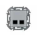 3 шт. Legrand INSPIRIA Алюминий Двойная розетка RJ 45 - категория 5e - UTP, 673837