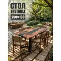Стол садовый THETABLE, 250х100 см, лофт 3.8/1.1, прямоугольный