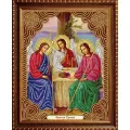 Алмазная Мозаика, на подрамнике икона Святая Троица 27x33 см