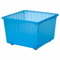 Ящик для хранения на колесах, синий, пластик, 39x39x28 см, Икеа Вессла, Ikea Vessla