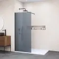 Душевая перегородка RGW WA-002B Walk-in 35100211-34 110 см, профиль черный матовый, стекло тонированное