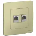 SE Blanca внутр Беж Розетка 2-ая компьютерная RJ45, кат.5E, Systeme Electric, арт. BLNIS045457