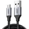 Кабель UGREEN US290 (60403) USB 2.0 A to Micro USB Cable Nickel Plating Alu Braid. Длина: 3м. Цвет: серый/черный
