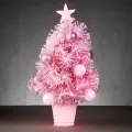 Настольная оптоволоконная елка Pink 60 см, ПВХ, контроллер